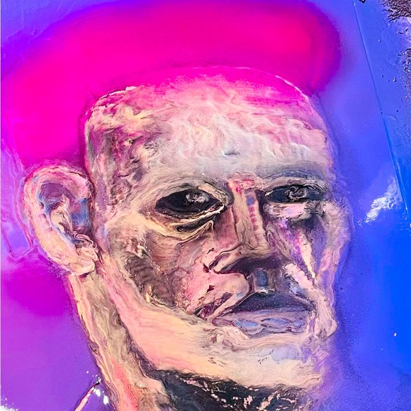 LORELEI | 11 x 17 | DANIEL ARNOLD Original Purple Spray Paint Artwork STL 2022 - Picture 7 of 9